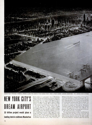 Illustration for article titled 12 Radical, Unbuilt Airports From 100 Years of Air Travel